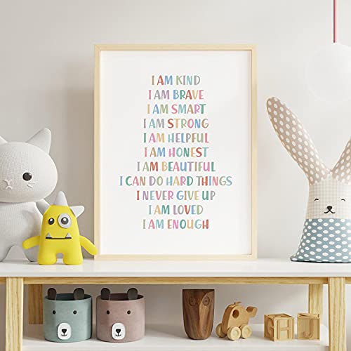 Impression murale éducation positive cadeau idéal pour chambre d'enfant