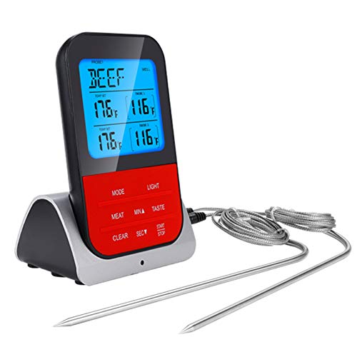 Termômetro de carne sem fio remoto para cozinhar churrasqueira termômetro Função de alarme retroilum
