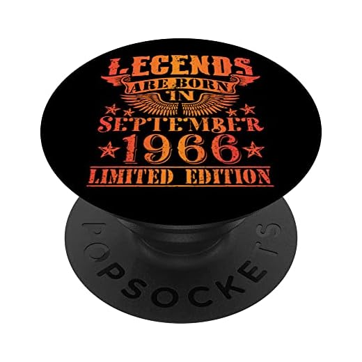 Cumpleaños Septiembre 1966 Edición Limitada Regalo Vintage PopSockets PopGrip Intercambiable