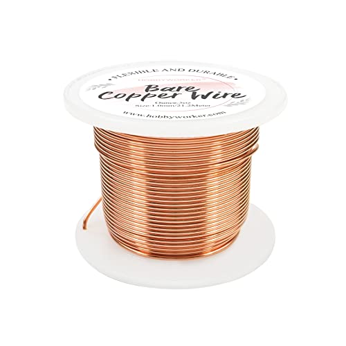 Hobbyworker 18 Gauge Bare Copper Wire