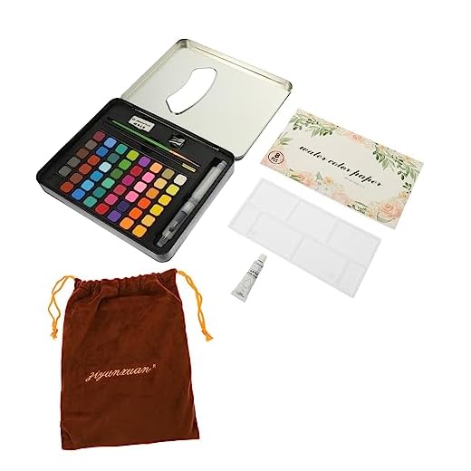 VILLCASE 2 Juegos De Pintura De Acuarela Para Niños De 9 A 12 Años Kit De Iniciación De Acuarela Kit De Viaje Trajes Para Niños Material De Pintura De Pintura De Plástico