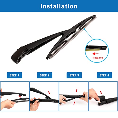 Wti Rear Wiper Arm Blade Set Compatible With Honda Pilot 2016-2022 Suv Rear Windshield Window Wiper Kits Assembly New Replacement Accessories Parts Fit 76720Tg7A01 76730Tz5A01 76622Tz5A01 #TOP4