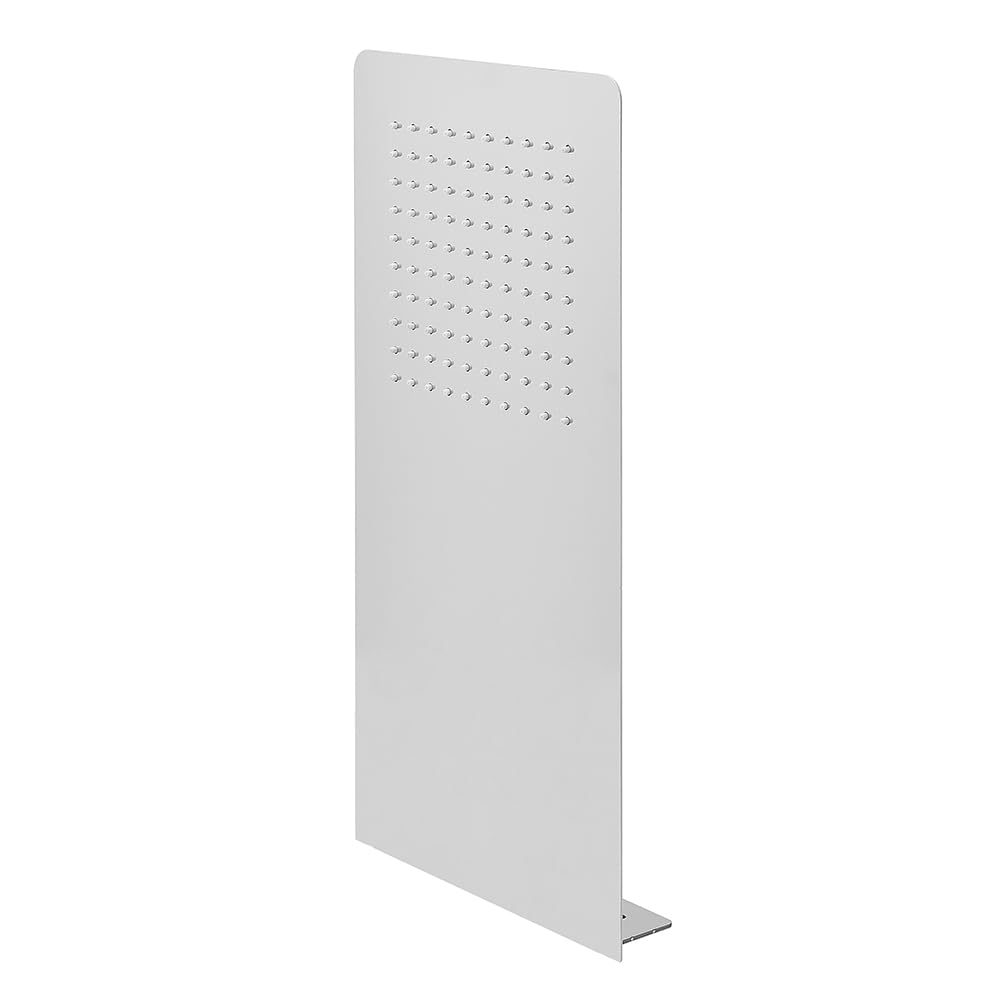 Soffione doccia a sbalzo cromo lucido 25x52 slim effetto pioggia, in acciaio inox