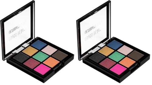 Image of Swiss Beauty Ultimate 9 Pigmented Colors Eyeshadow Palette Long Wearing And Easily Blendable Eye Makeup Palette Matte, Shimmery And Metallic Finish -Multicolor-07, 6G (Pack of 2)