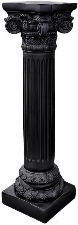 Roman Pillars Decor Vintage Black Roman Pillar Magnesium Oxide Greek Column Figurine Sculpture for Indoor Outdoor Decoration Garden Plinth