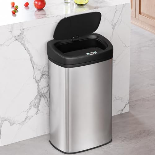 BLKMTY Caneca de Basura Sensor 22 Galones Acero Inoxidable