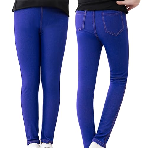 YiZYiF Girls' Pull On Jeggings Skinny Fit Denim Long Pants Stretch Legging Jeans High Waisted Casual Trousers