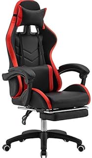 HHJJ Silla de Juego, Silla de Oficina ergonómica Silla de Juego Pink Girl Silla de computadora Estudiante Aprendiendo Anclaje en Vivo Silla de Juego En Altura Ajustable con reposapiés -7415b3d4q