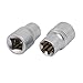 Aexit E18 1/2-inch Hand Operated Tools Square Drive Chrome Vanadium Steel Torx Impact Socket 2pcs Model:44as208qo534