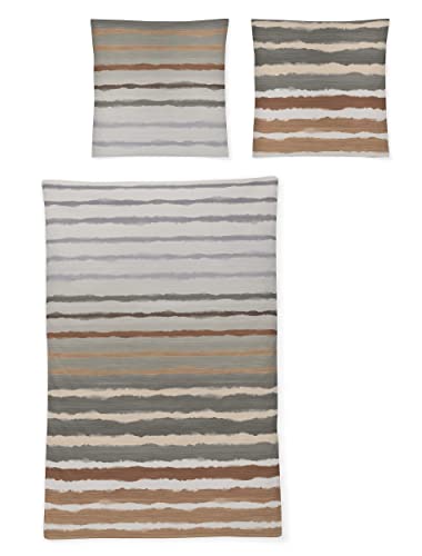 Irisette Mako-Satin Bettwäsche Set Sky 8403 grün 135 x 200 cm + 1 x Kissenbezug 80 x 80 cm