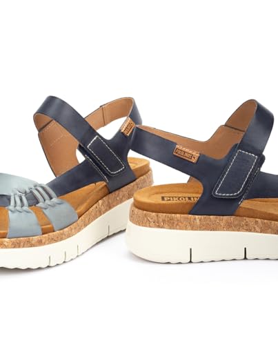 Image of PIKOLINOS Palma W4N-0968 Women's Sandals - Stylish Premium Leather Wedge Sandals - Cushioned Insole, Hook & Loop Closure, Ultra-Light Sole for Everdat Walking