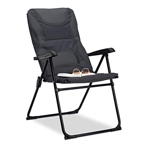 Relaxdays Campingstuhl gepolstert COMFORT Cover