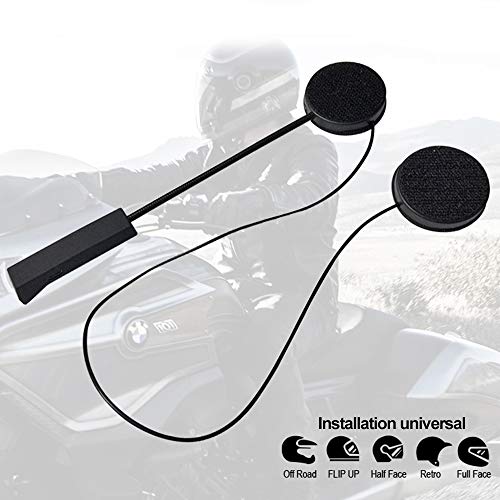 Andoer Fones de ouvido sem fio Bluetooth Capacete de intercomunicador de motocicleta Fone de ouvido