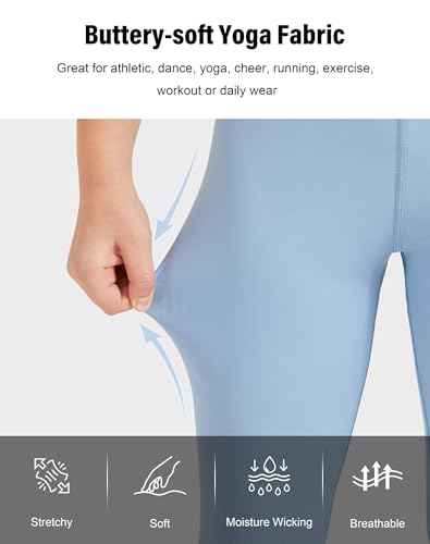 Rolimaka Pacote Com 4 Leggings Para Meninas, Calças Justas Para Dança Atlética, Calças De Ioga Para