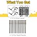 Col-Pary Cosplay Party Supplies Set - Wand Pencil, Black Glasses with Round Frame No Lenses for Birthday Party, Kid Gifts, School Reward,Halloween Decorations 12pcs Each