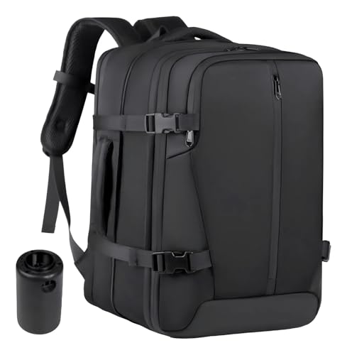 Mochila Vácuo Bordo Executiva De Mão Viagem 10kg Compressão Bagagem Cadeado Antifurto Expansível