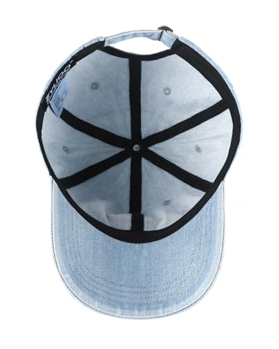 Image of XXL Baseball Cap For Big Heads, Soft Crown Washed Dad Hat, Oversized Denim Cap For Men Women Golf, Travel, Daily Wear