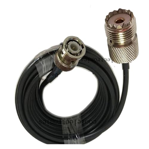 Câble coaxial 50 ohms RG58 rallonge BNC mâle UHF femelle SO239 pour CB 5m