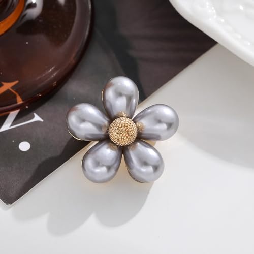 Image of Elegant Floral Brooch Pins for Women, Sweater Shawl Silk Cardigan Lapel Pins, Cardigan Jewelry Suit Shirt Accessory with Crystal CZ Flowers Brooches Pins for Women