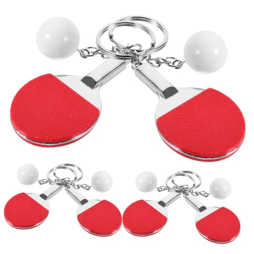 NAMOARLY 6Pcs Sports Themed Table Tennis Keychains Adorable Key Ring Pendants for Boys Lightweight and Durable Keychains present for Birthdays and Special Occasions