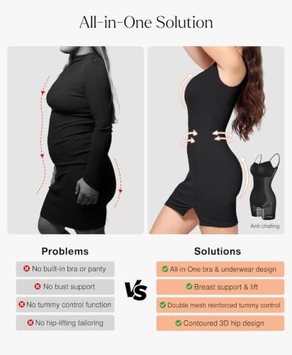 Image of Popilush Cocktail Dresses for Women Built in Shapewear Bra Mini Party Dress
