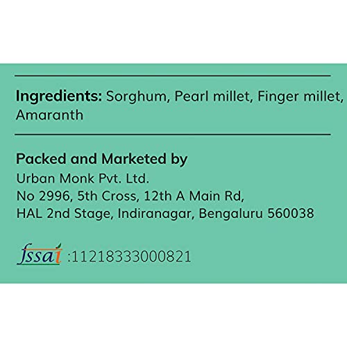 Image of Millet Amma CERTIFIED ORGANIC Gluten Free Flour - 1 Kg Pack | Contains Jowar, Bajra, Ragi and Amaranth | Rich in Fiber, Calcium & Phosphorus | Helps in Weight Management | 100% Preservatives Free | Suitable for Crackers, Rotis, Snacks, Sweets, Parathas