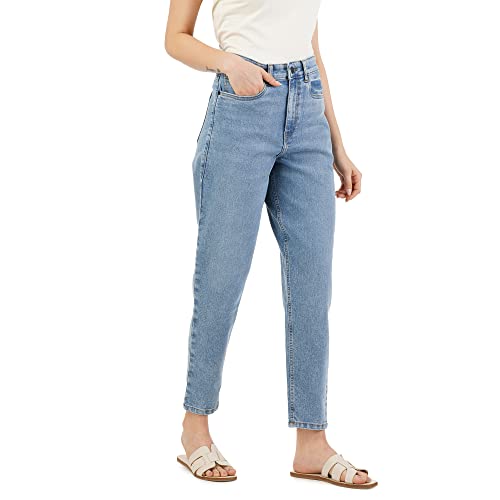 Image of INKD Women's Stretchable Barrel Fit Jeans - High-Rise | Lightweight | Classic 5 Pocket Styling | Jeans for Women (Available in Plus Sizes)