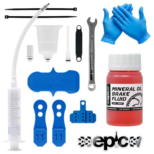 epic Bleed Kit for Shimano Brakes & Mineral Oil | Fits Deore XT SLX XTR Saint 105 Ultegra GRX Dura-Ace | for MTB Gravel & Road Brakes (100ml Mineral Oil)
