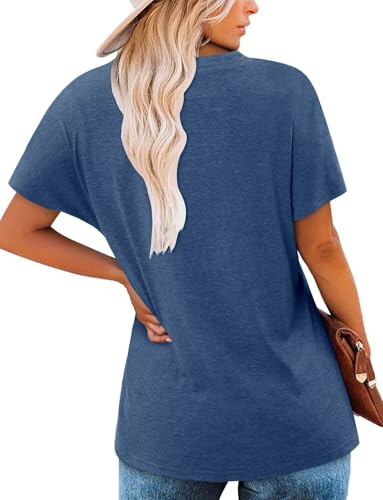 KISSMODA Summer Short Sleeve T Shirt Loose Fit Casual Dressy Women Top 2025 Trendy Ladies Fashion Blouses(S-3XL)
