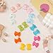 CÉLLOT 40Pcs Baby Snap Hair Clips Grosgrain Ribbon Tiny Baby Bows in 20 Colors for Infant Toddlers Fine Thin Hair (Twin Style)