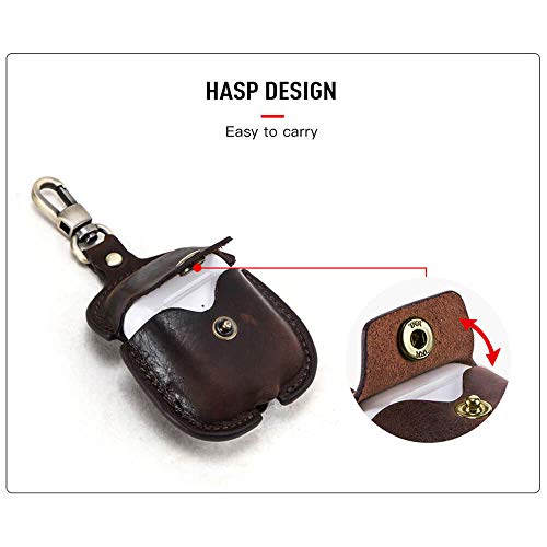 CONTACT'S FAMILY Case for AirPods 1st/2nd Gen, Leather Airpods case - Image 3