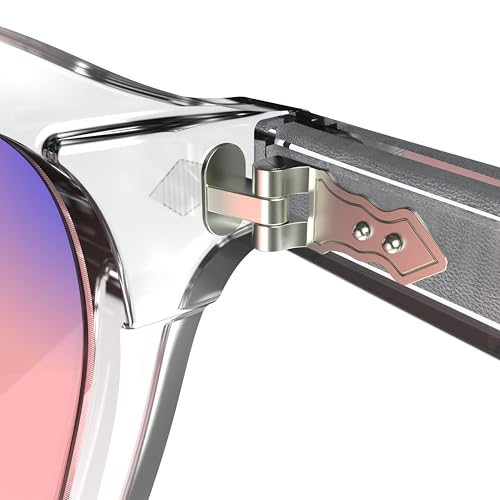 Image of Eclat Crystal White FL41 Tinted Blue Block Migraine Glasses for Migraine, Light Sensitivity, and Photophobia Relief
