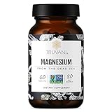 Truvani - Natural Dead Sea Magnesium Tablets (400mg) - Reduce Anxiety | Heart Health | Natural Sleep Aid | Mood Support | Vegan | Non GMO | Dietary Supplement (60 Tablets)