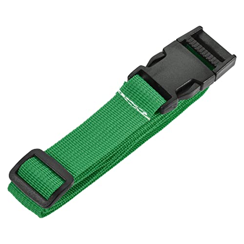 Image of MECCANIXITY Utility Strap with Buckle 1x40 Inch Polyester Quick Release Adjustable Belt for Travel Outdoor Bag Luggage Packing (Green)