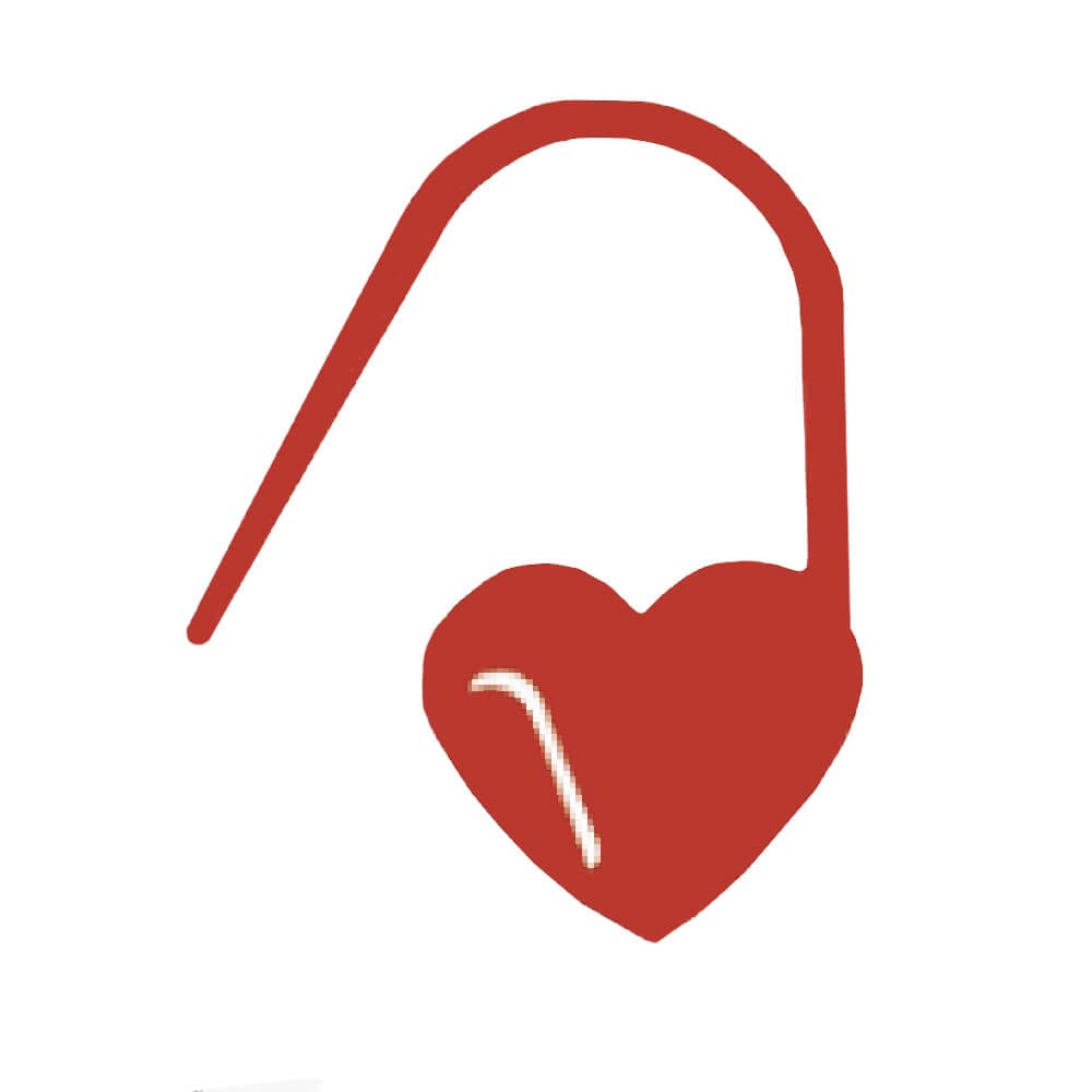 Tulip Orange Heart Stitch Marker Small - 1 Piece