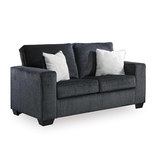 Image of Signature Design by Ashley Altari Small Loveseat, 62-in Couch, Slate Gray