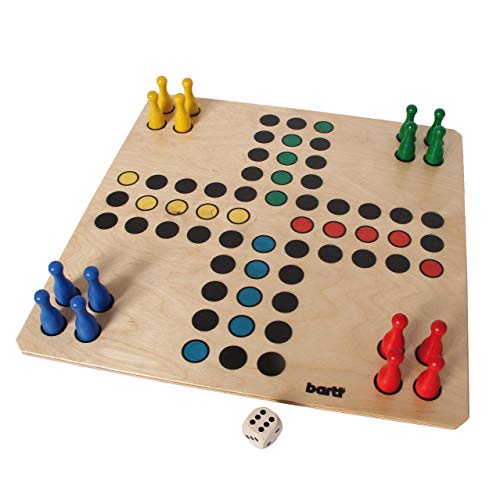 Bartl 106616 Brettspiel Ludo groß aus Holz XXL Format 50cm x 50cm | Ideal für Kinder und Senioren – Bild 5