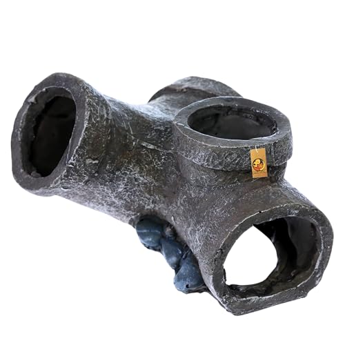 Image of Foodie Puppies Aquarium Resin Decor Thematic Ornaments Sewer Tube - 19 Cm, Unique Hideaway Natural Looking Landscape for Fish Tank Accessories, Pond and Turtle House | Freshwater and Saltwater