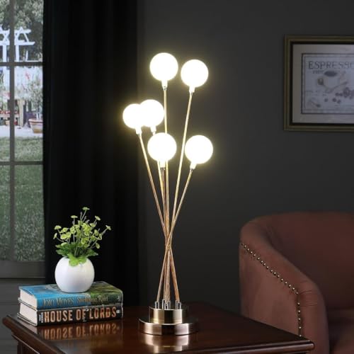 ZLKJHSHOP Brighten Your Space with 6-Light Yellow Gold Aluminum Finish