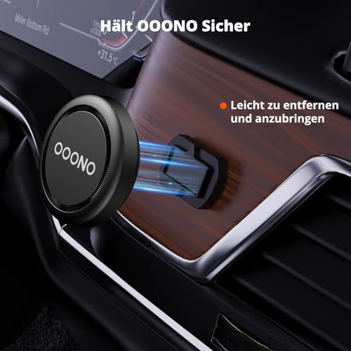 SUPMEGA Magnetische Autohalterung für OOONO CO-Driver NO1, Robuste Metall-Autohalterung mit Eingebauten Magneten, kompatibel mit OOONO NO1 Blitzerwarner