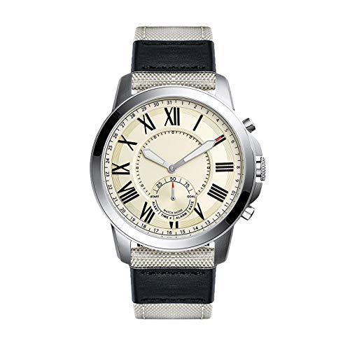 Watch Bands Compatible With Fossil Q Venture Gen 5 Carlyle/Julianna/Gen 3 Explorist/Gen 4 Venture Hr/Sport 43Mm/Hybrid Smartwatch Canvas Genuine Leather Hybrid Straps Replacement 22Mm 24Mm Bands #TOP23