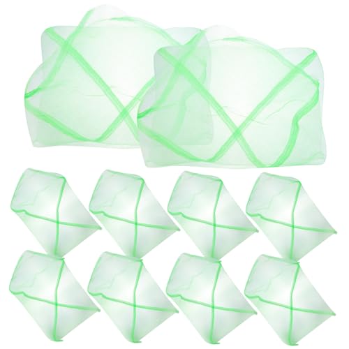 Toddmomy 10Pcs Portable Crab Net Bags Multi Use Fishing Supplies Lightweight and Breathable Mesh Storage Fishing Nets Durable Quick Drying Catching Pouches for Crabs and Seafood