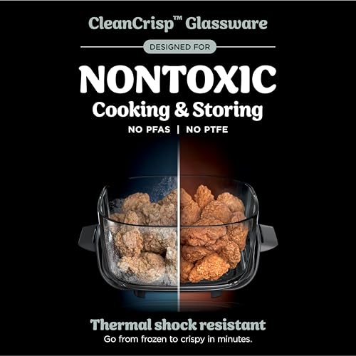 Ninja Air Fryer Review: Is It Worth It in 2025? 3 Ninja Crispi Air Fryer, Microwave, Freezer & Dishwasher Safe, Non Toxic Glass Portable Cooking System, 4 QT & 6 Cup Glass Containers with Storage Lids, Easy Meals, Air Fry, Bake, Green, FN101SG