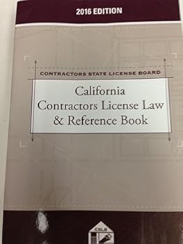 Paperback California Contractors License Law & Reference Book 2016 Book