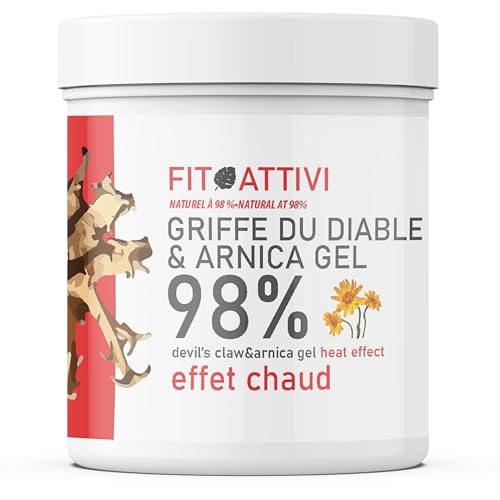 550 ml Griffe du Diable Pommade Chauffante Musculaire - Harpagophytum, Arnica, Camphre, Gel Massage et Relaxation - Crème Forte pour Douleurs Musculaires et...