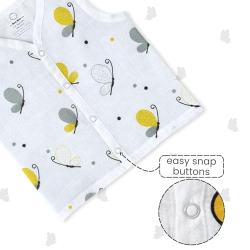 Image of The Boo Boo Club Unisex Baby Muslin Cotton Printed Sleeveless Jhabla, Soft Breathable for Summer Wear (Pack of 4)