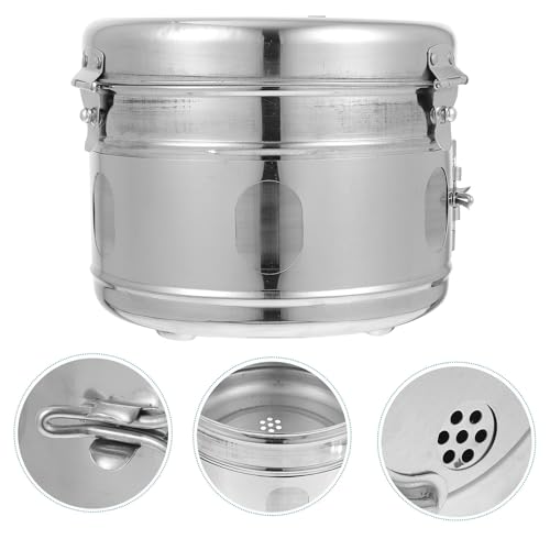 Tarro de acero inoxidable con sellado hermético para organizar algodón y clínicas 7
