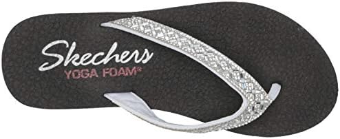 Skechers Cali Women's womens Meditation - Lotus Bae Flip Flop, White, 6 US | Image 4