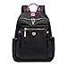 Produktbild ZWBP Weiblich Der Neue Rucksack Mode Nylon Schultasche Computer Rucksack Reise Kulturbeutel Kleidersäcke for Reise (Color : Black, Size : M)