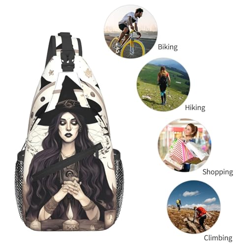 Mochila bandolera con dibujo bohemio para senderismo miniatura 6